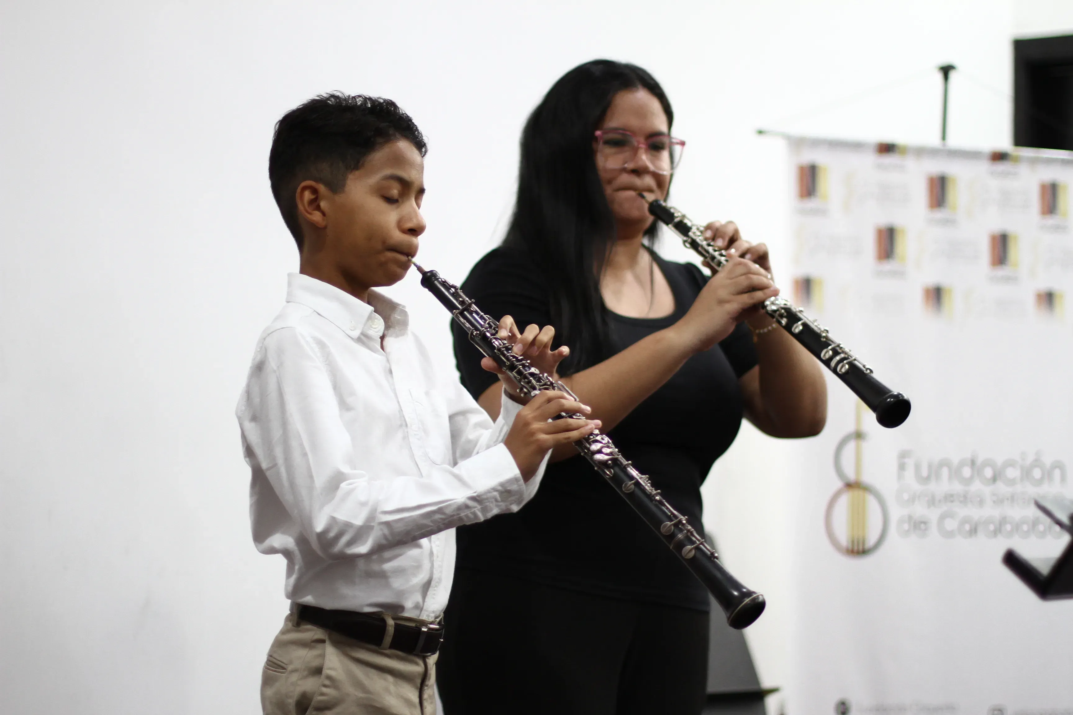 Practica orquestal en la academia